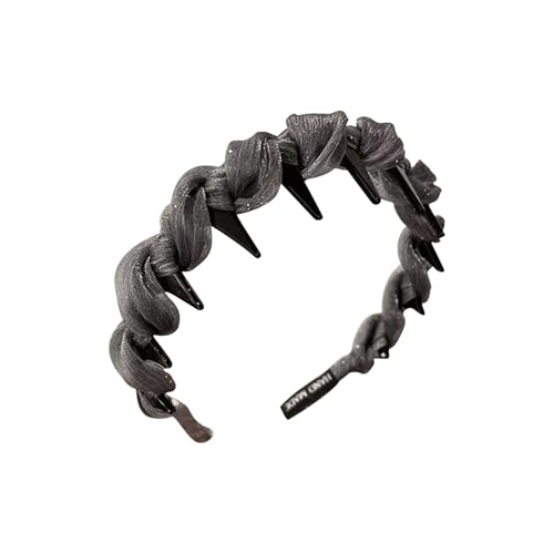 Vintage-Haarband mit Kunstperle, Kunstperle, Haarreifen für Damen, Braut-Haarreifen, Strass, Haarreif, Haar-Zubehör, Hochzeitsfeier, Kopfbedeckung für Braut (Grau, M) von Bxjinkele