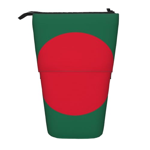 Bxzpzplj Federmäppchen mit Flagge von Bangladesch bedruckt, stehend, für Büro, Schreibwaren, einziehbares Federmäppchen, Federmäppchen, Arbeit, Flagge von Bangladesch, Einheitsgröße von Bxzpzplj
