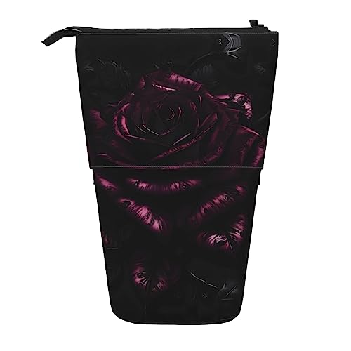 Bxzpzplj Federmäppchen mit Gothic-Rosen-Druck, Teleskop-Aufbewahrungstasche für Schulbedarf, Make-up-Aufbewahrung, Gothic Rose, Einheitsgröße von Bxzpzplj