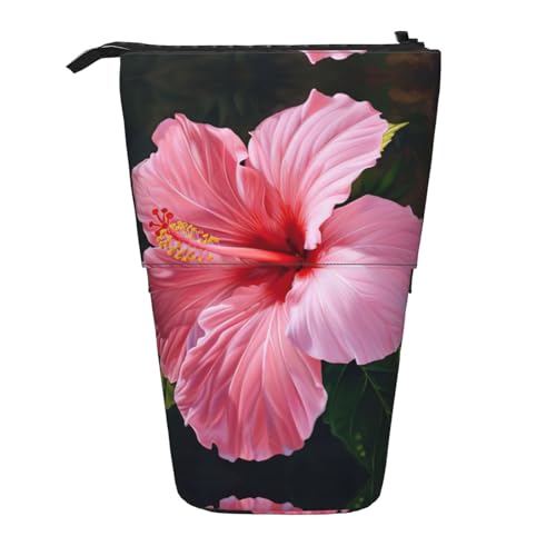 Bxzpzplj Hawaii rosa Blumendruck, Teleskop-Etui, Schreibwaren, Make-up, Aufbewahrungstasche für Teenager, Schulbedarf, Hawaii Rosa Blume, Einheitsgröße von Bxzpzplj