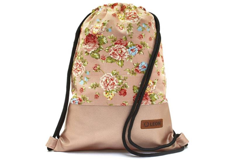 By Bers Turnbeutel Leon By Bers Turnbeutel Beutelrucksack Freizeitrucksack (Tagesrucksack für Strand Sport Festival Freizeit Alltag Einkauf aus Baumwolle Innentasche Schlüsselband), hohe Nachhaltigkeit durch aufwendige Handarbeit mit bester Baumwolle von By Bers