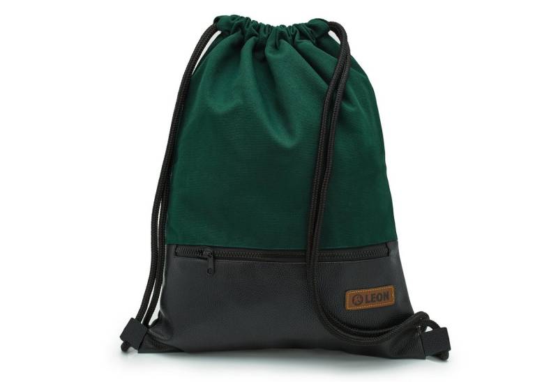 By Bers Turnbeutel Leon By Bers Turnbeutel Beutelrucksack Freizeitrucksack (Tagesrucksack Turnbeutel Beutelrucksack Freizeitrucksack für Strand Sport Festival Freizeit Alltag Einkauf aus Baumwolle Innentasche Schlüsselband), robuste hochwertige Baumwolle, perfekte Verarbeitung von By Bers