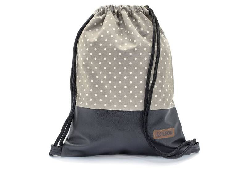 By Bers Turnbeutel Leon By Bers Turnbeutel Beutelrucksack Freizeitrucksack gymbag (Turnbeutel Beutelrucksack Tagesrucksack für Strand Sport Festival Freizeit Alltag Einkauf aus Baumwolle Innentasche Schlüsselband), robuste hochwertige Baumwolle - bestens verarbeitet von By Bers