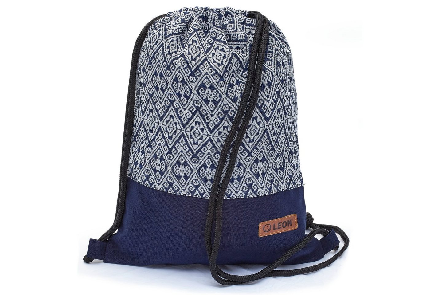 By Bers Turnbeutel Leon By Bers Turnbeutel Beutelrucksack Freizeitrucksack (Tagesrucksack Beutelrucksack Freizeitrucksack Turnbeutel für Strand Sport Festival Freizeit Alltag Einkauf aus Baumwolle Innentasche Schlüsselband), robuste hochwertige Baumwolle - bestens verarbeitet von By Bers