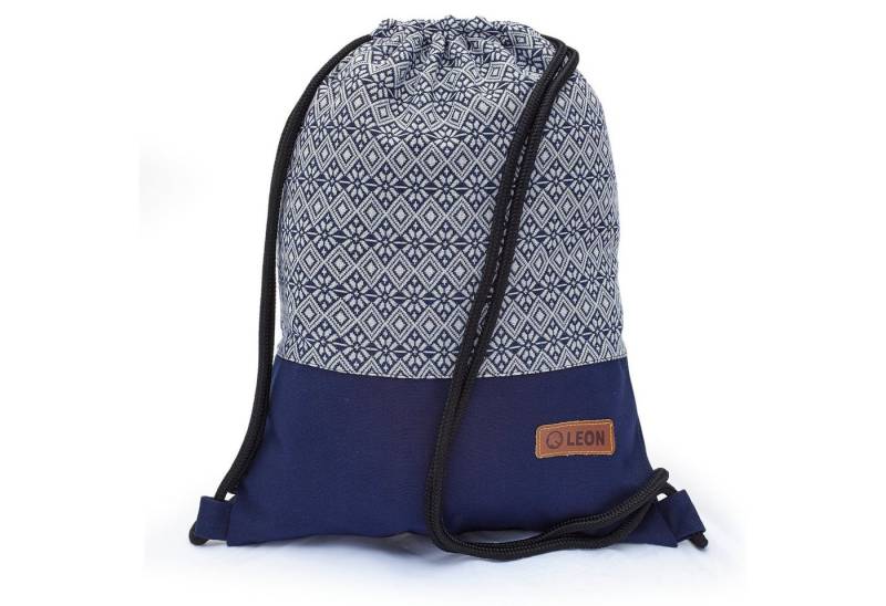By Bers Turnbeutel Leon By Bers Turnbeutel Beutelrucksack Freizeitrucksack (Tagesrucksack Beutelrucksack Freizeitrucksack Turnbeutel für Strand Sport Festival Freizeit Alltag Einkauf aus Baumwolle Innentasche Schlüsselband), robuste hochwertige Baumwolle - bestens verarbeitet von By Bers