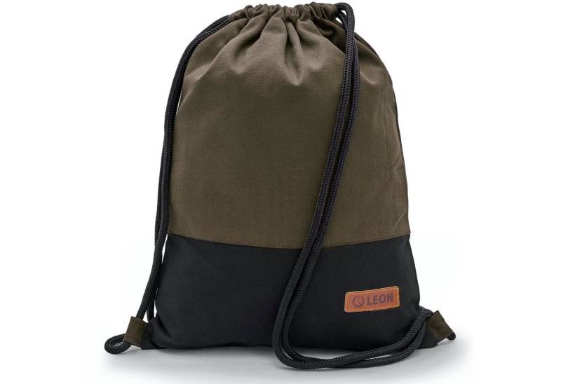 By Bers Turnbeutel Leon By Bers Turnbeutel Beutelrucksack Freizeitrucksack (Tagesrucksack Beutelrucksack Freizeitrucksack Turnbeutel für Strand Sport Festival Freizeit Alltag Einkauf aus Baumwolle Innentasche Schlüsselband), robuste hochwertige Baumwolle - bestens verarbeitet von By Bers