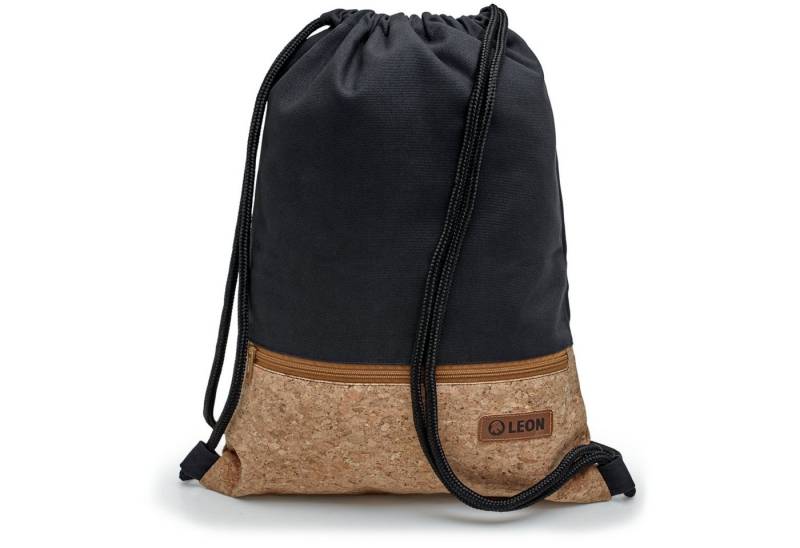 By Bers Turnbeutel Leon By Bers Turnbeutel Beutelrucksack Freizeitrucksack (Tagesrucksack Beutelrucksack Freizeitrucksack für Strand Sport Festival Freizeit Alltag Einkauf aus Baumwolle Innentasche Schlüsselband), robuste hochwertige Baumwolle, bestens verarbeitet von By Bers