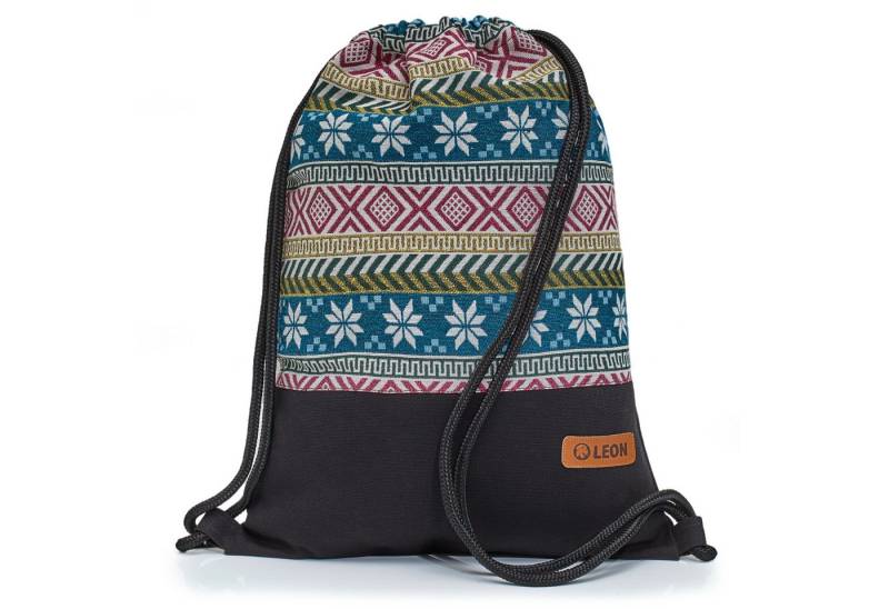 By Bers Turnbeutel Leon By Bers Turnbeutel Beutelrucksack Freizeitrucksack (Tagesrucksack Turnbeutel Beutelrucksack Freizeitrucksack für Strand Sport Festival Freizeit Alltag Einkauf aus Baumwolle Innentasche Schlüsselband), robuste hochwertige Baumwolle - bestens verarbeitet von By Bers