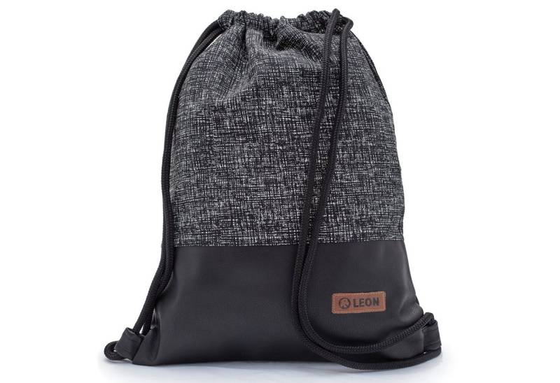 By Bers Turnbeutel Leon By Bers Turnbeutel Beutelrucksack Freizeitrucksack (Tagesrucksack Turnbeutel Beutelrucksack Freizeitrucksack für Strand Sport Festival Freizeit Alltag Einkauf aus Baumwolle Innentasche Schlüsselband, 1-tlg), 9mm dicke und weiche Nylonschnüre von By Bers