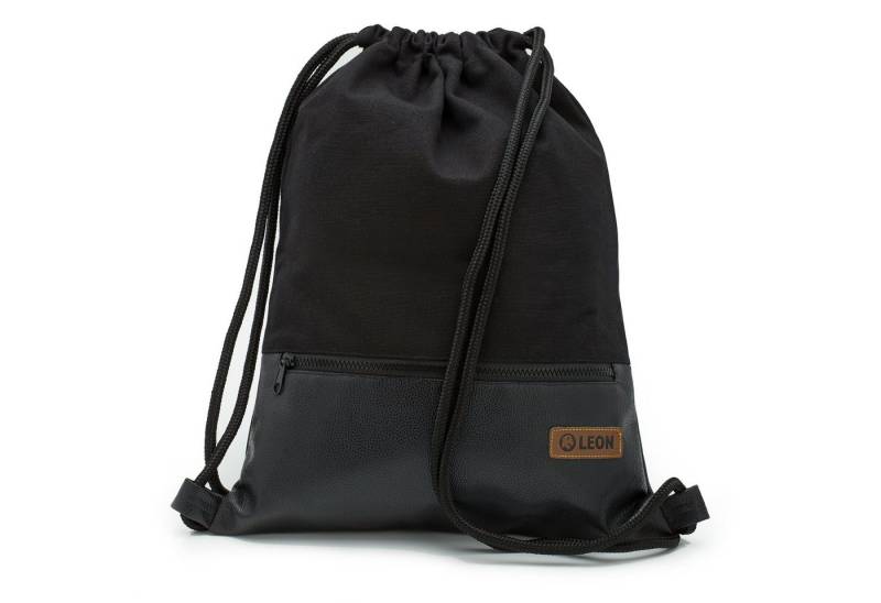 By Bers Turnbeutel Leon By Bers Turnbeutel Beutelrucksack Freizeitrucksack (Tagesrucksack Turnbeutel Beutelrucksack Freizeitrucksack für Strand Sport Festival Freizeit Alltag Einkauf aus Baumwolle Innentasche Schlüsselband), robuste hochwertige Baumwolle, perfekte Verarbeitung von By Bers