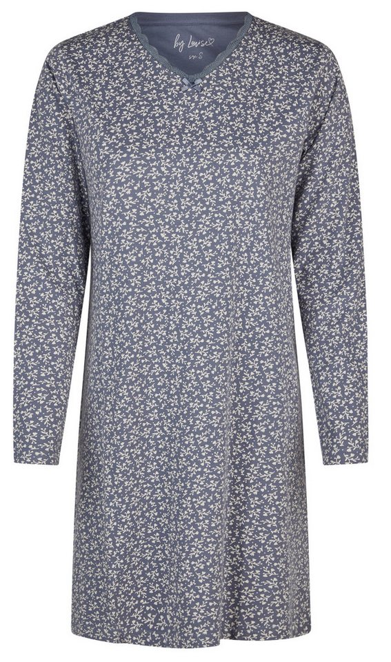 By Louise Nachthemd Damen Schlashirt mit langem Arm (1-tlg) Baumwolle von By Louise