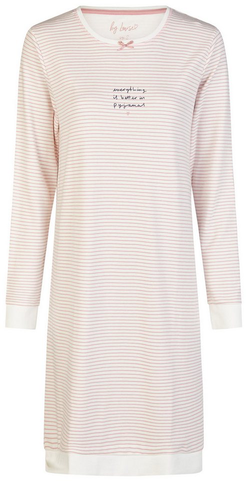 By Louise Nachthemd Snow Queen (Set, 1-tlg., 1-teilig) Damen Sleepshirt ca.95cm lang Langarm Bündchen Interlock Baumwolle von By Louise