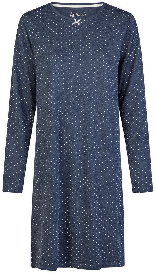 By Louise Nachthemd Snow Queen (Set, 1-tlg., 1-teilig) Damen Sleepshirt ca.95cm lang Langarm Interlock Baumwolle von By Louise