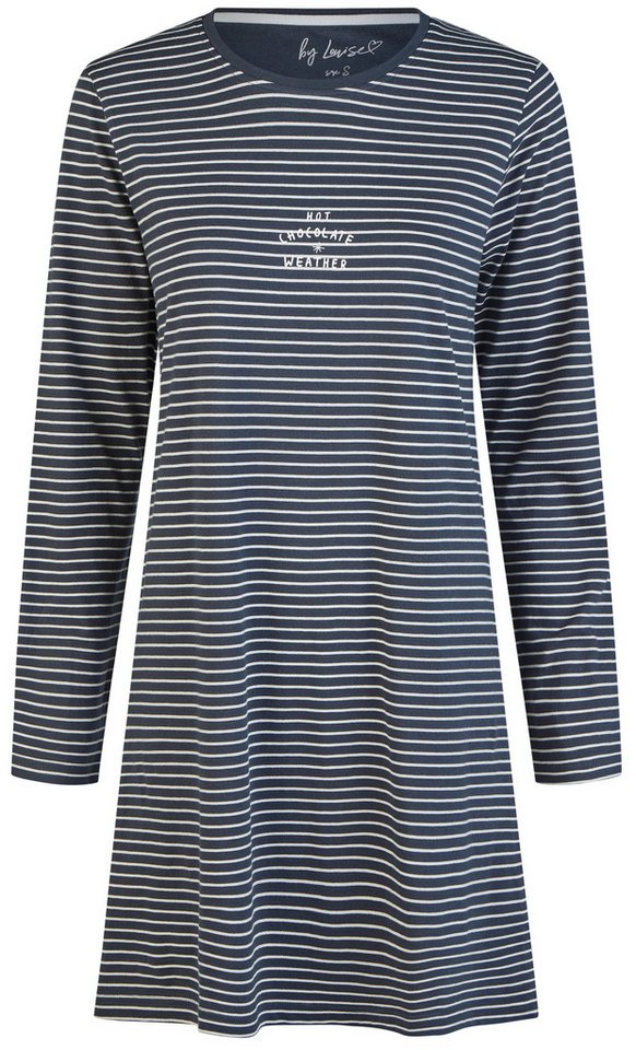 By Louise Nachthemd Snowfall Grace (Set, 1-tlg., 1-teilig) Damen Sleepshirt ca.95cm lang Langarm Baumwolle Winter von By Louise
