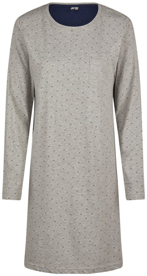 By Louise Nachthemd Snug Winter (Set, 1-tlg., 1-teilig) Damen Sleepshirt ca.90cm lang Langarm Baumwolle von By Louise