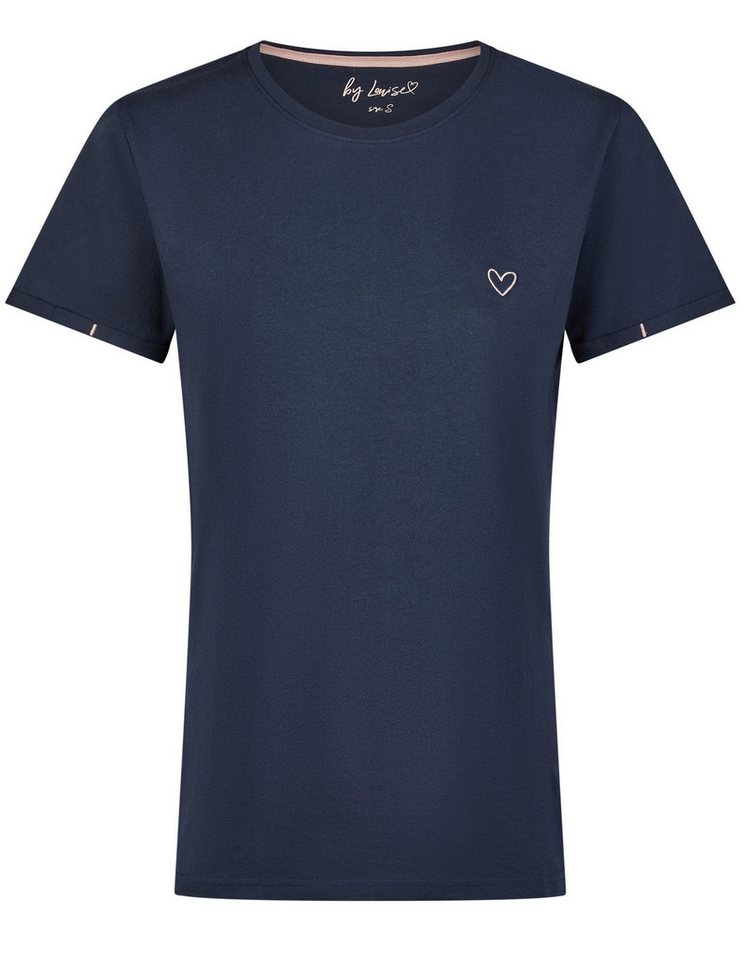 By Louise Pyjamaoberteil Damen Pyjamashirt mit kurzem Arm (1-tlg) Baumwolle von By Louise