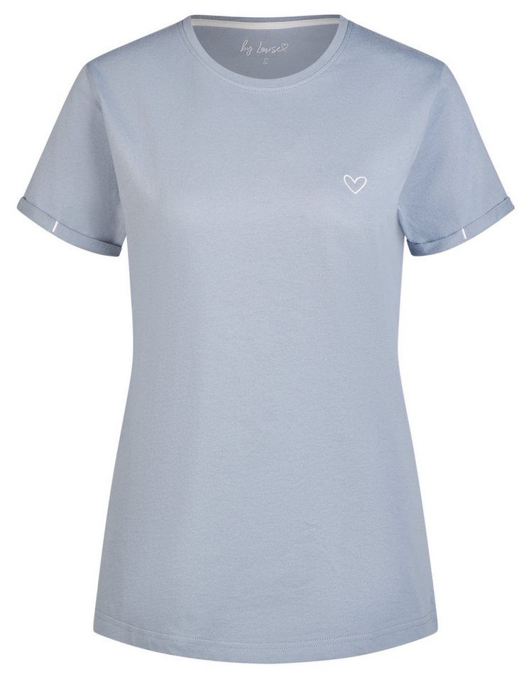 By Louise Pyjamaoberteil Damen Pyjamashirt mit kurzem Arm (1-tlg) Baumwolle von By Louise