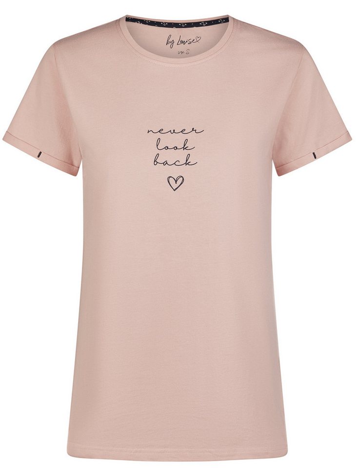 By Louise Pyjamaoberteil Damen Pyjamashirt mit kurzem Arm (1-tlg) Baumwolle von By Louise