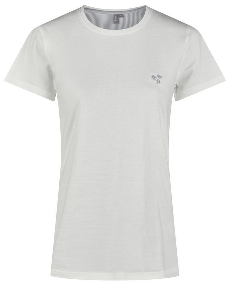 By Louise Pyjamaoberteil Damen Pyjamashirt mit kurzem Arm (1-tlg) Baumwolle von By Louise