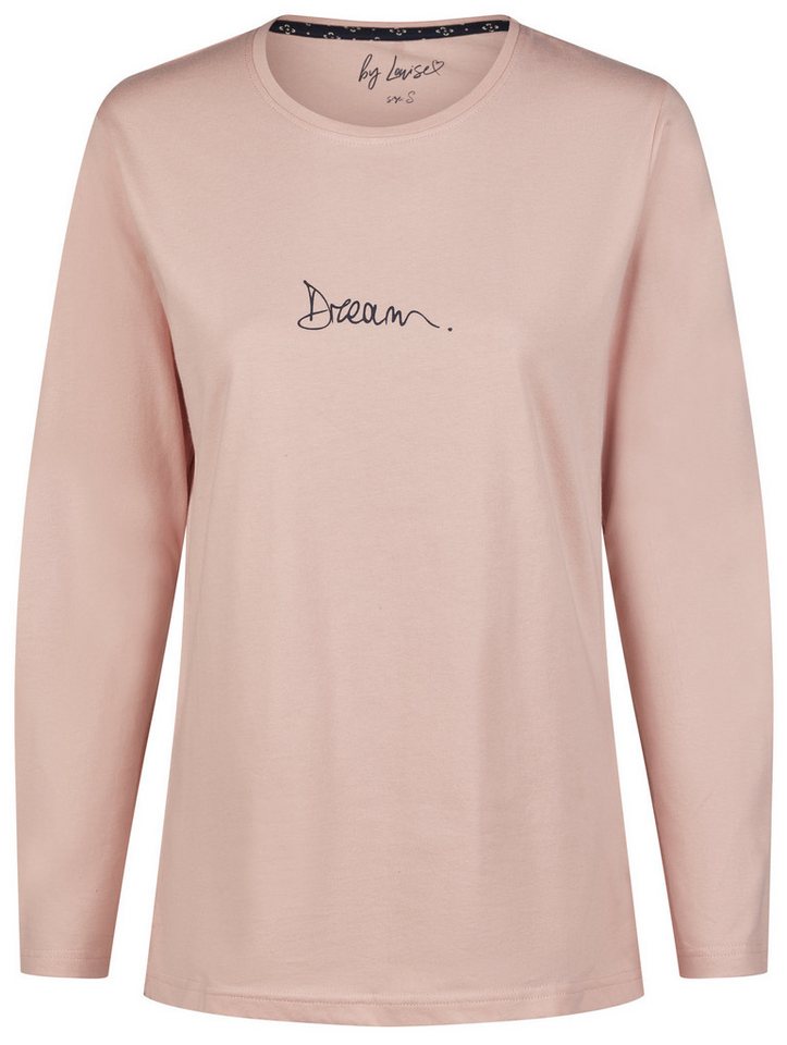 By Louise Pyjamaoberteil Damen Pyjamashirt mit langem Arm (1-tlg) Baumwolle von By Louise