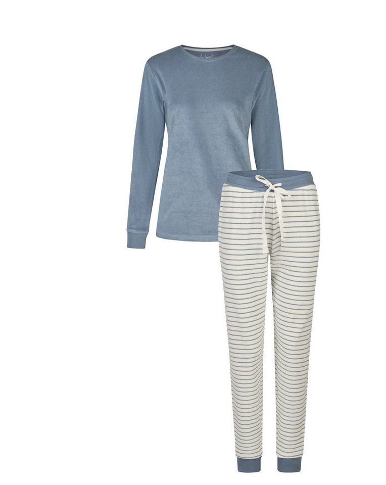 By Louise Schlafanzug Damen Frottee Pyjama (2 tlg) kuschelige Qualität von By Louise