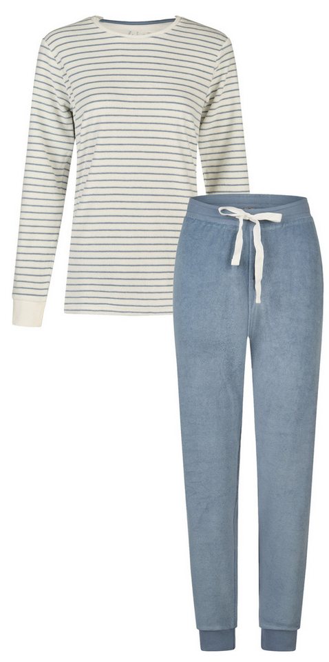 By Louise Schlafanzug Damen Frottee Pyjama (2 tlg) kuschelige Qualität von By Louise