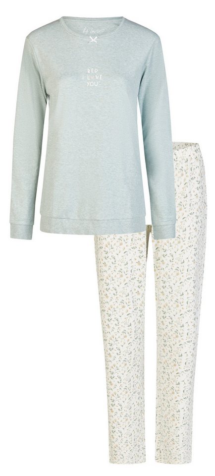 By Louise Schlafanzug Damen Interlock Pyjama mit kuscheligen Socken von By Louise