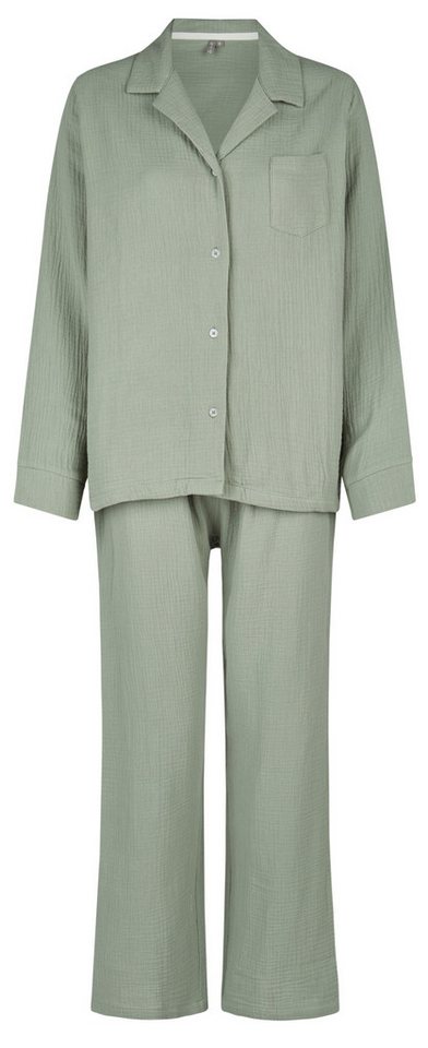 By Louise Schlafanzug Damen Musselin Pyjama (2 tlg) Baumwolle von By Louise