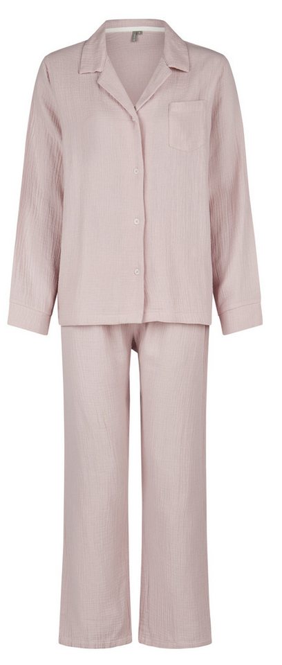 By Louise Schlafanzug Damen Musselin Pyjama (2 tlg) Baumwolle von By Louise