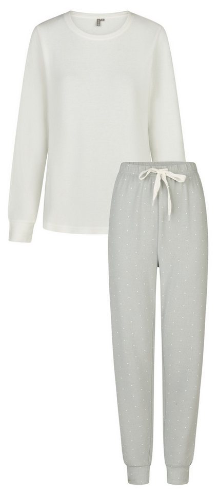 By Louise Schlafanzug Damen Pyjama auch als Hauanzug (2 tlg) Ringel oder Herzen von By Louise