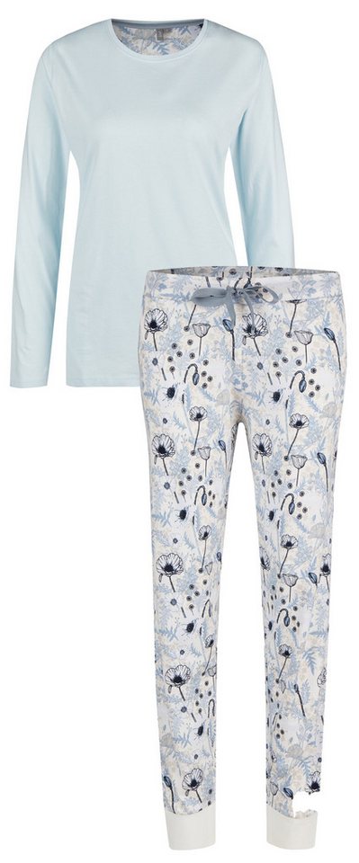 By Louise Schlafanzug Damen Pyjama lang (2 tlg) Baumwolle von By Louise