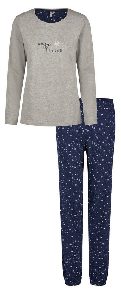 By Louise Schlafanzug Damen Pyjama lang (2 tlg) Modisches Design von By Louise