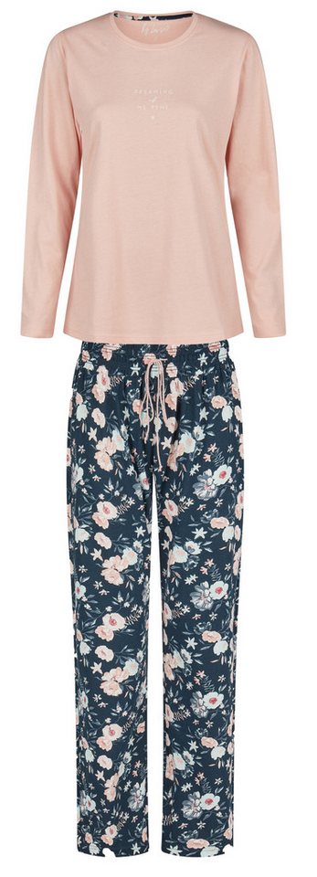 By Louise Schlafanzug Damen Pyjama mit langem Arm (2 tlg) Baumwolle von By Louise