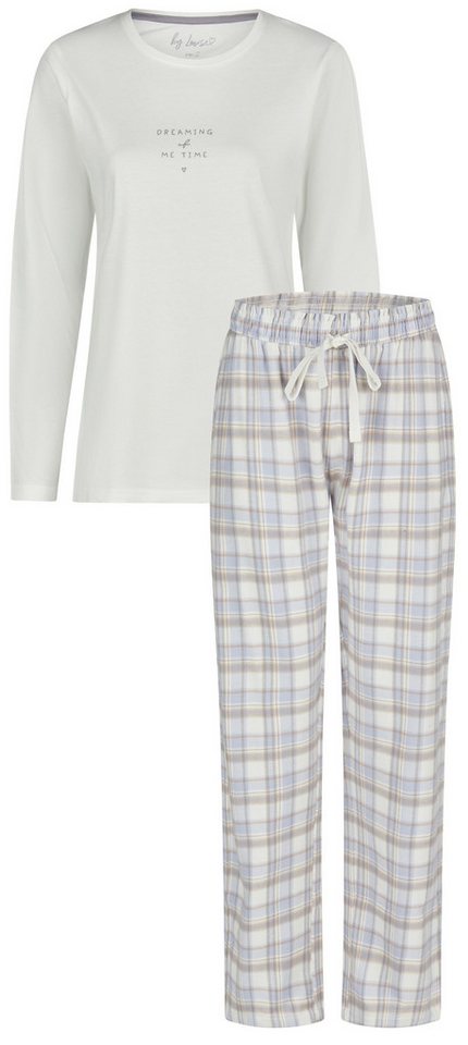 By Louise Schlafanzug Icy Embrace (Set, 2 tlg., 2-teilig) Damen Pyjama lang Langarm Flanell-Hose Baumwolle von By Louise