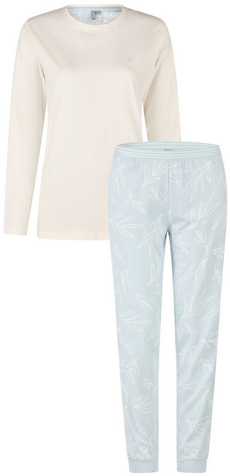 By Louise Schlafanzug Night Muse (Set, 2 tlg., 2-teilig) Damen Pyjama lang Baumwolle Bündchen von By Louise