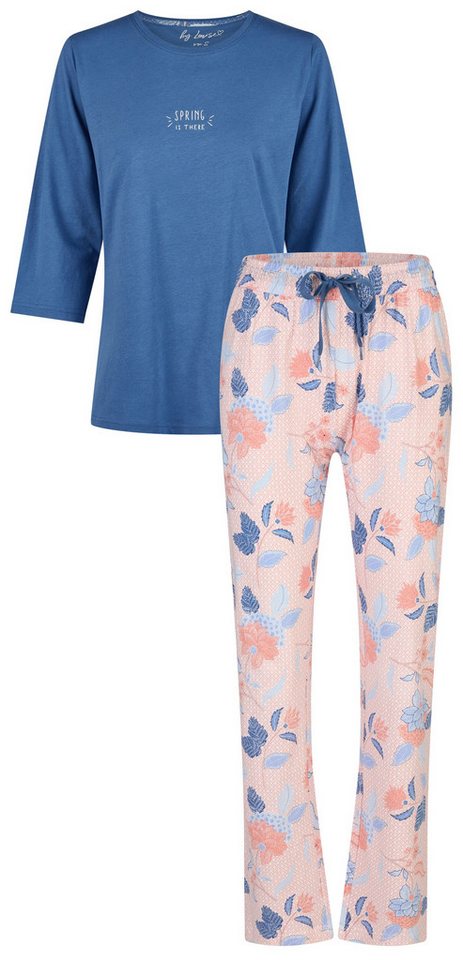 By Louise Schlafanzug Sleep Chic (Set, 2 tlg., 2-teilig) Damen Pyjama lang 3/4 Arm Baumwolle von By Louise