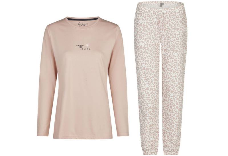 By Louise Schlafanzug by Louise Damen Pyjama mit Kuschelsocken Nachtwäsche lang von By Louise