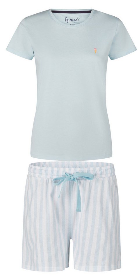 By Louise Shorty Modischer Damen Pyjama kurz (2 tlg) Baumwolle von By Louise