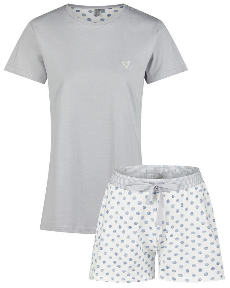 By Louise Shorty Moon Kiss (Set, 2 tlg., 2-teilig) Damen Pyjama kurz Shorty Baumwolle Kurzarm von By Louise