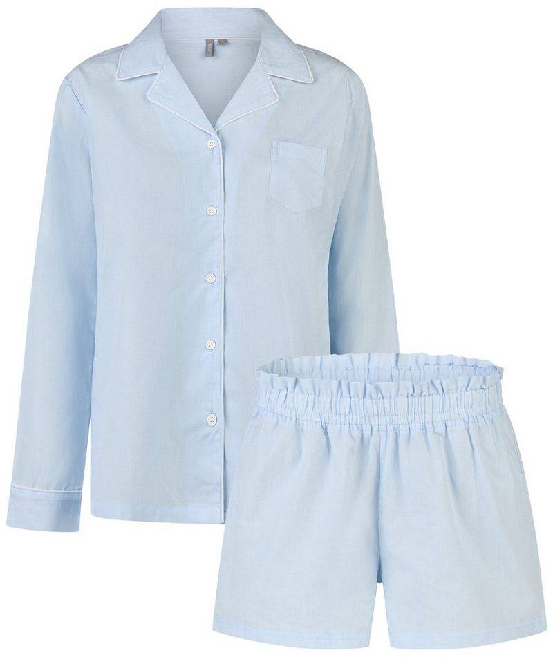 By Louise Shorty Sleep Chic (Set, 2 tlg., 2-teilig) Damen Pyjama kurz Shorty Web-Qualität Baumwolle geknöpft von By Louise