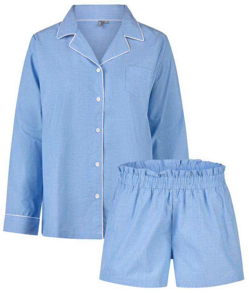 By Louise Shorty Sleep Chic (Set, 2 tlg., 2-teilig) Damen Pyjama kurz Shorty Web-Qualität Baumwolle geknöpft von By Louise