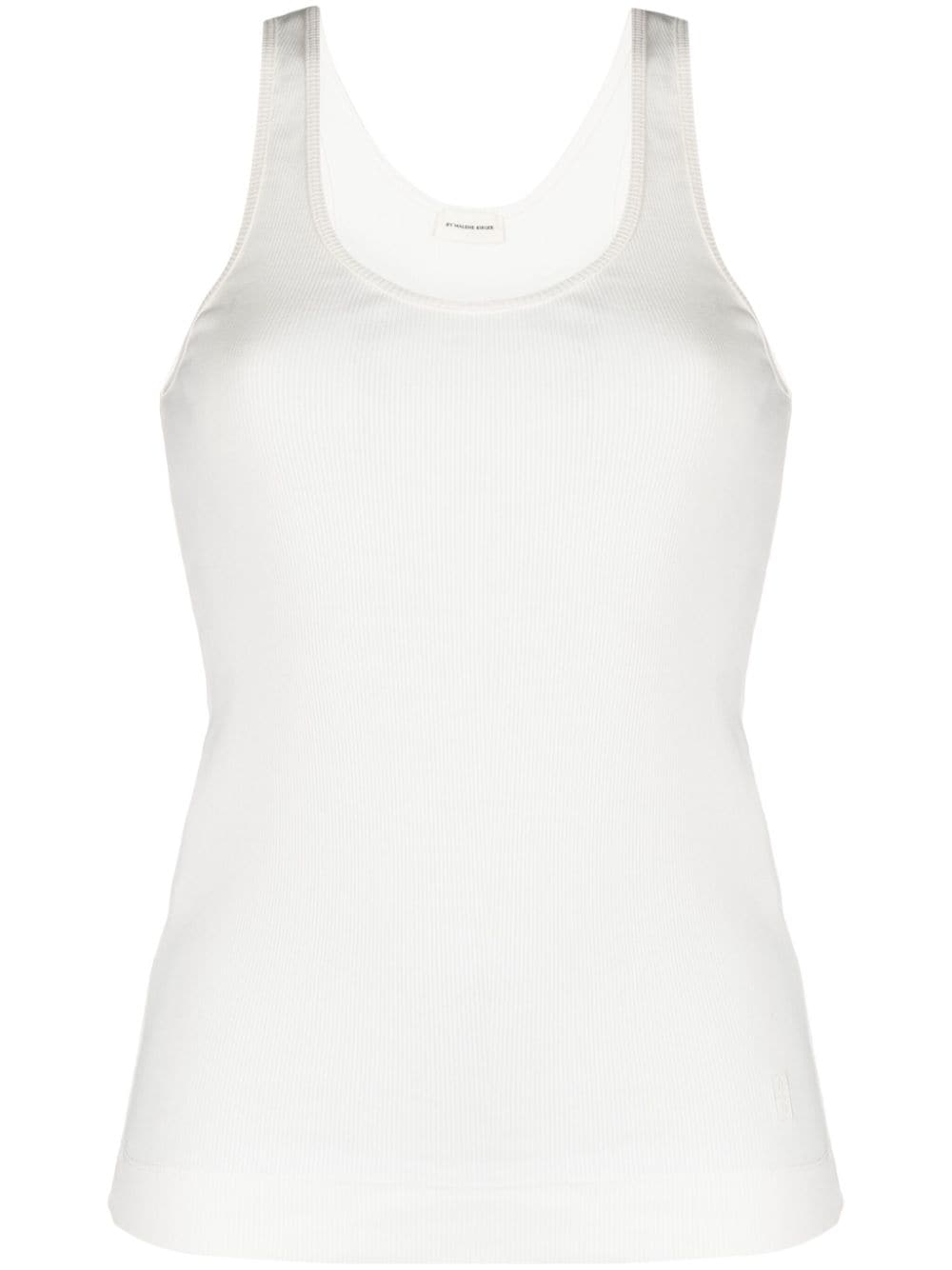 By Malene Birger Tanktop aus geripptem Strick - Weiß von By Malene Birger