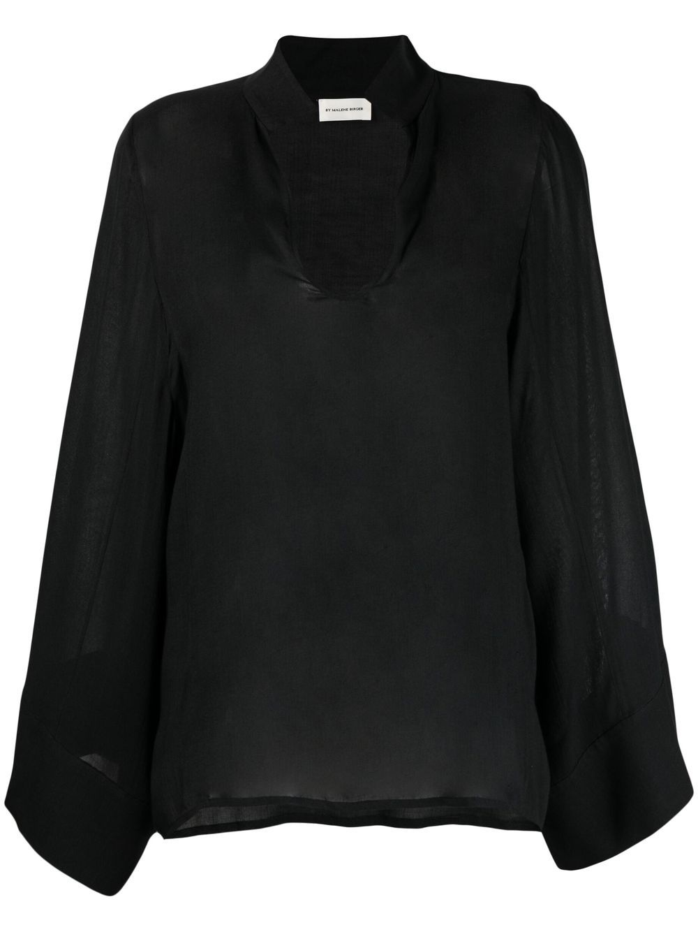 By Malene Birger Langärmelige Bluse - Schwarz von By Malene Birger