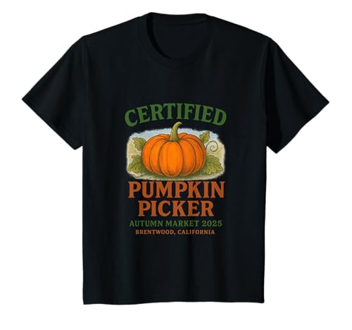 Kinder Zertifizierter Kürbispflücker – Herbst Kids T-Shirt von By Natalie Camila