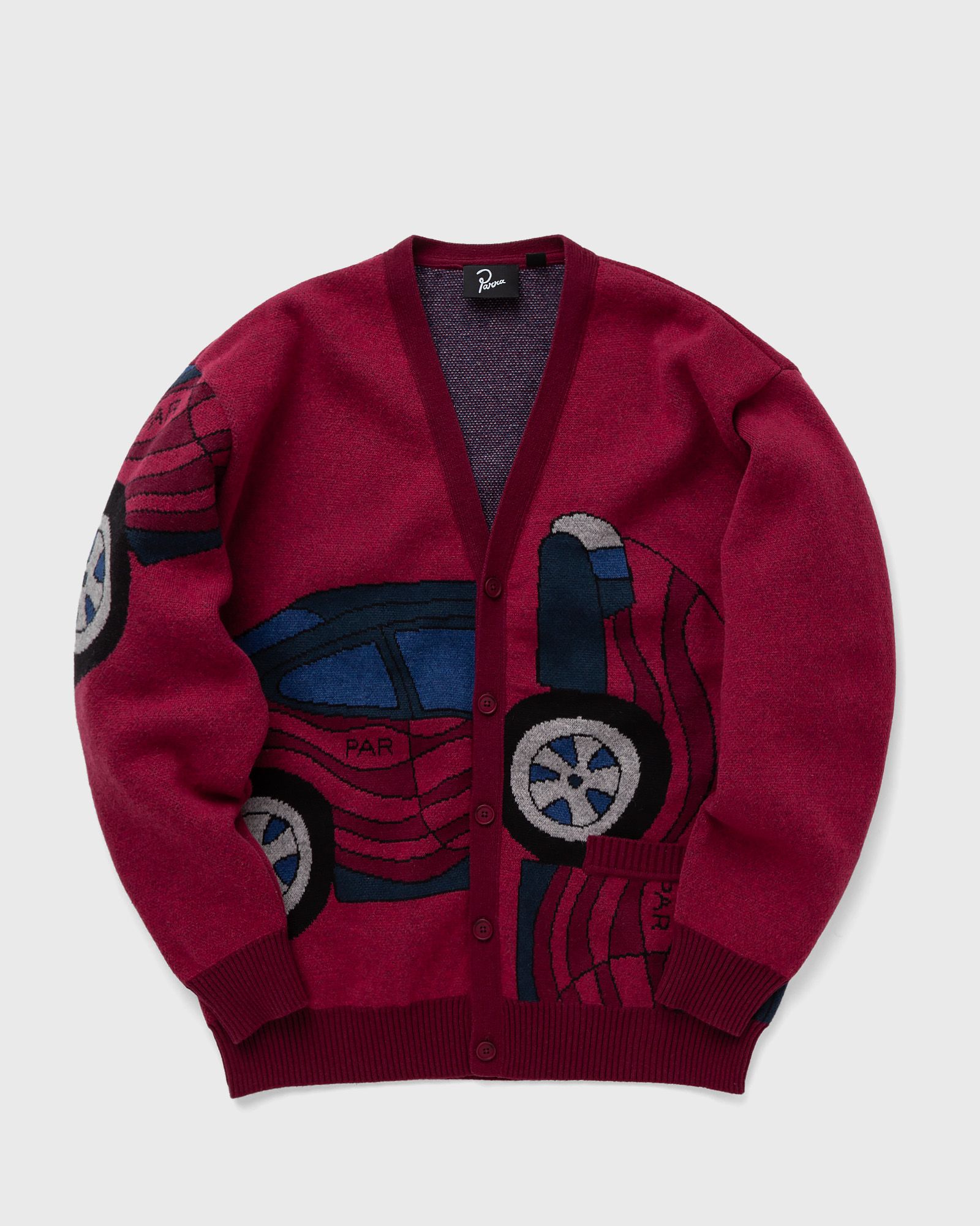 By Parra No Parking Knitted Cardigan men Zippers & Cardigans red in Größe:L von By Parra