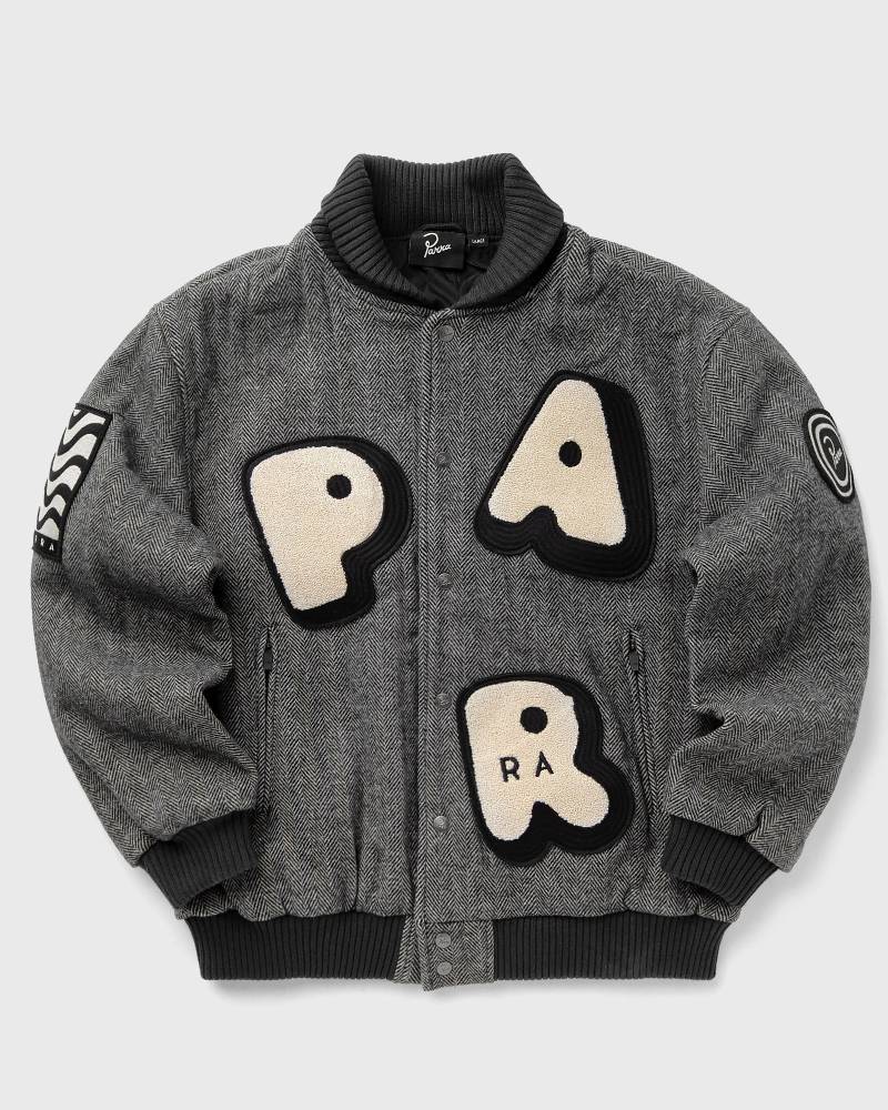 By Parra Rounded PAR varsity jacket men Bomber Jackets grey in Größe:M von By Parra