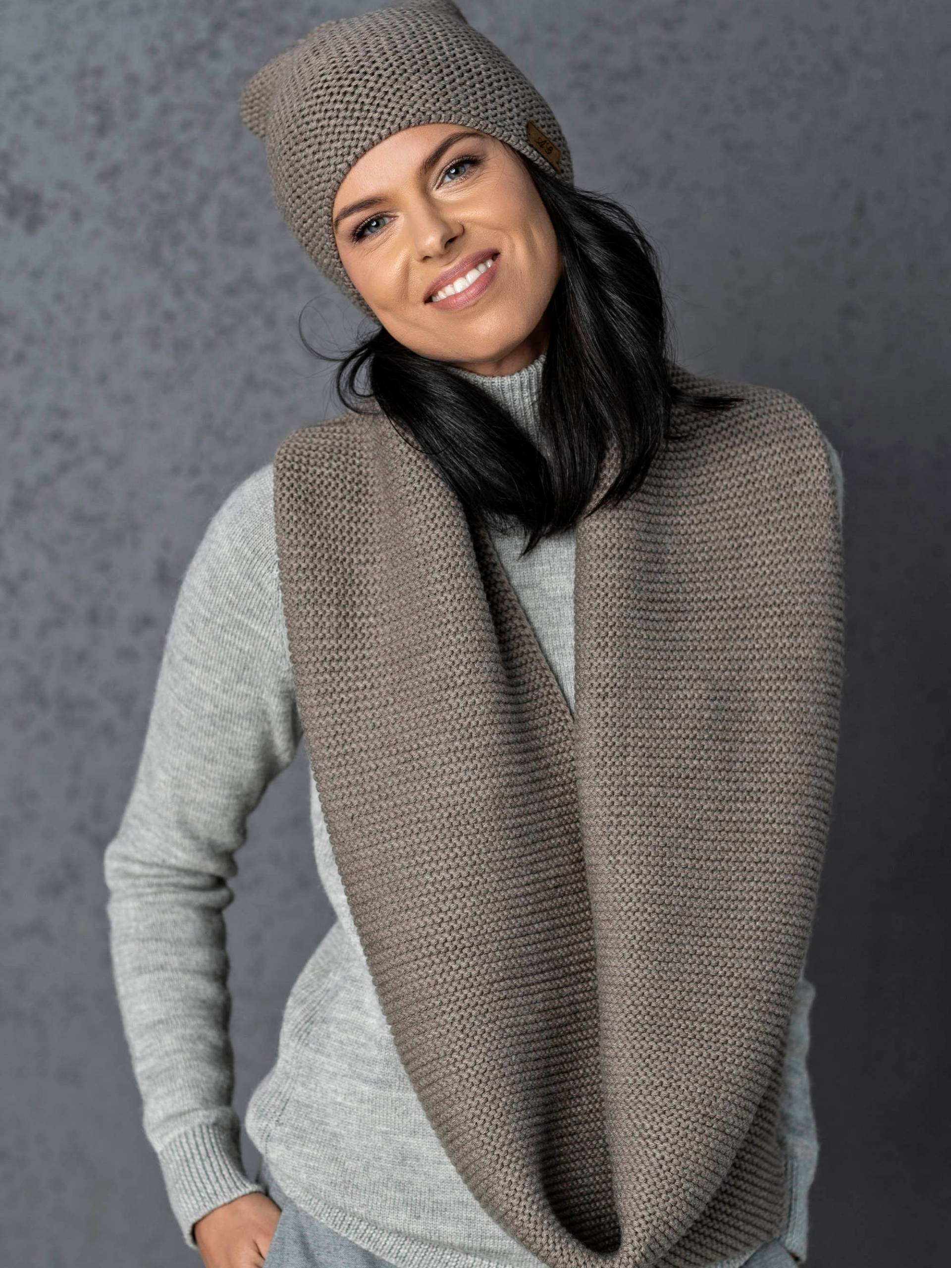 Merino Wolle Snood, Mütze, Grobstrick Winterschal, Geschenk Gestrickte Set, Mütze von ByAGdesign