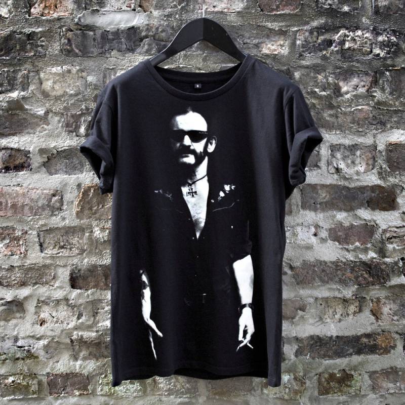 Von Ami Barwell' Lemmy/Motörhead T-Shirt, 100% Baumwolle, Schwarz, Unisex, Größen Xs - Xxl Von Ami Barwell' Lemmy/Motörhead T-Shirt, 100% Baumwolle, Schwarz, Unisex, Größen Xs - Xxl von ByAmiBarwell