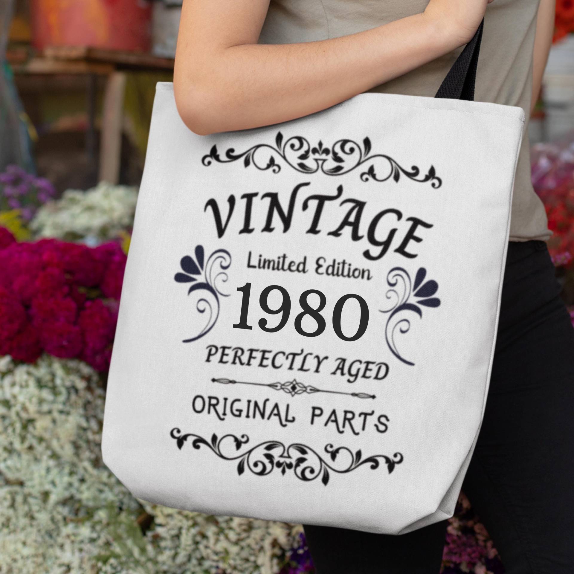 45. Geburtstag Tragetasche, Geburtstagsgeschenk, Geschenk Für 45 Jahre Alte Frau, Vintage 1980 Lustige Tragetasche Frauen von ByHandcraft