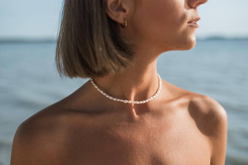 Barock Perlen Halskette, Verstellbarer Süßwasser Strang, Boho Brautschmuck von ByIsabelleDesign